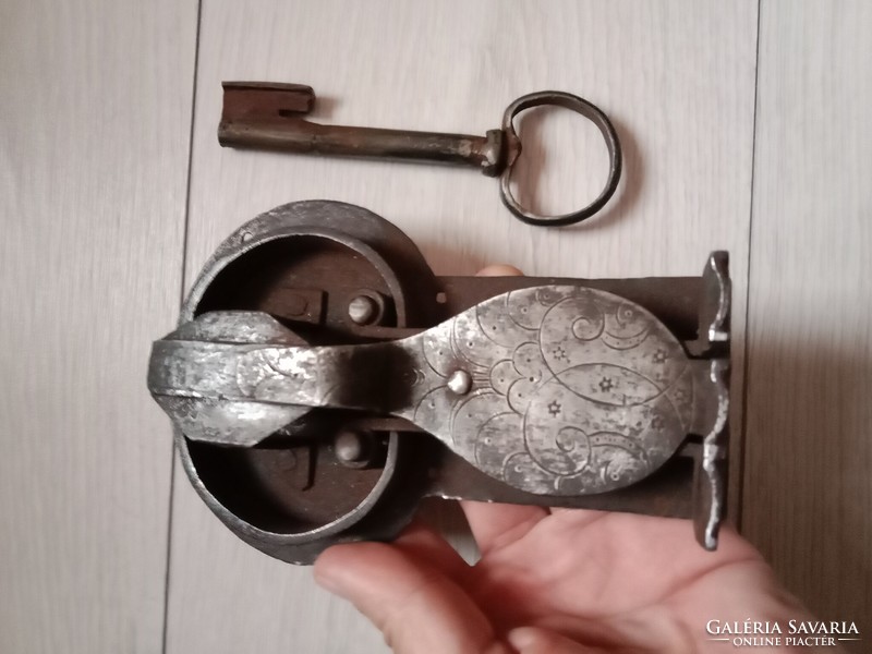 Antique wrought iron door lock with free postage