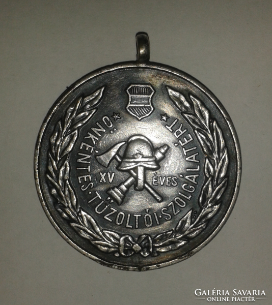 Medal for 15 years of voluntary fire service, 1958