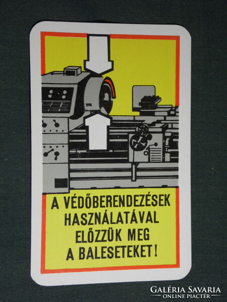 Card calendar, occupational health and safety department, graphic designer, accident prevention, 1974, (5)