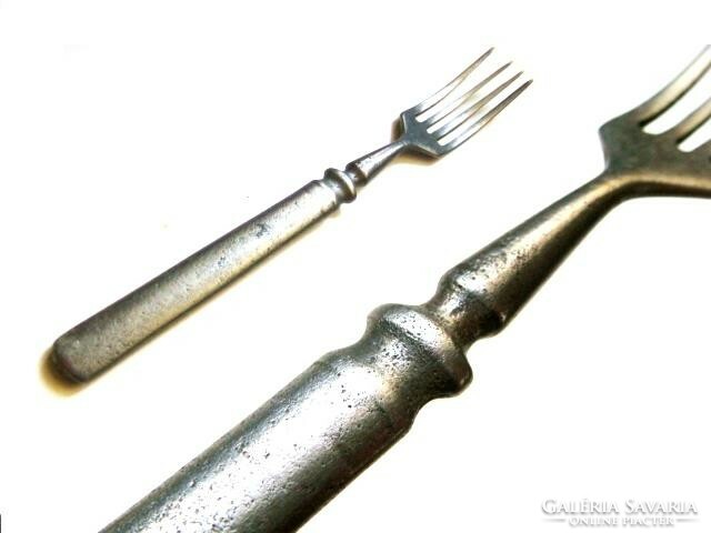 Writing antique pewter fork, a rare piece suitable for a museum