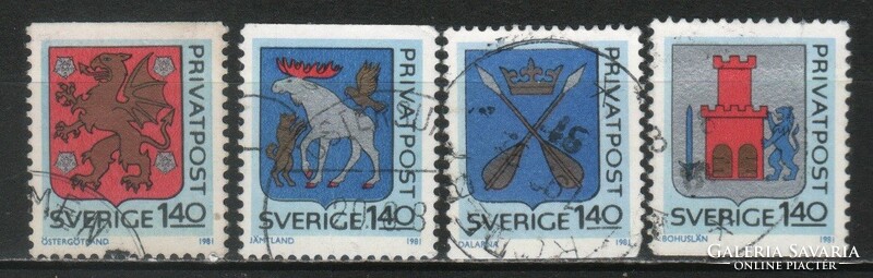 Svéd 0938 Mi 1145-1148       1,20 Euró