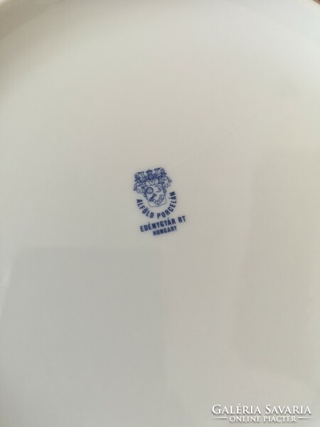 Alföldi porcelain, flat plate with blue stripes, diameter 24 cm