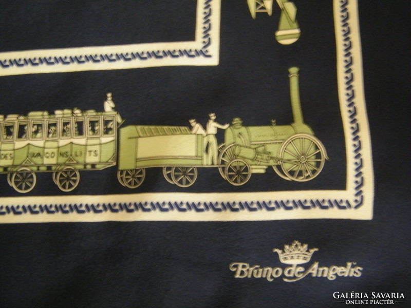 Vintage Bruno de Angelis selyemkendő, sál