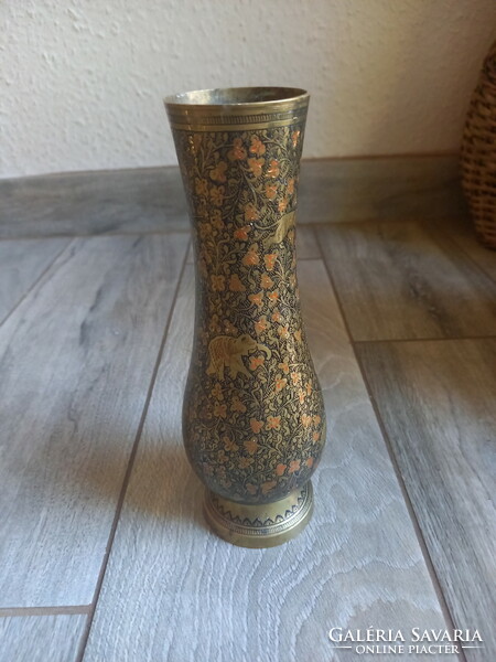 Nice old animal copper vase (20x7 cm)