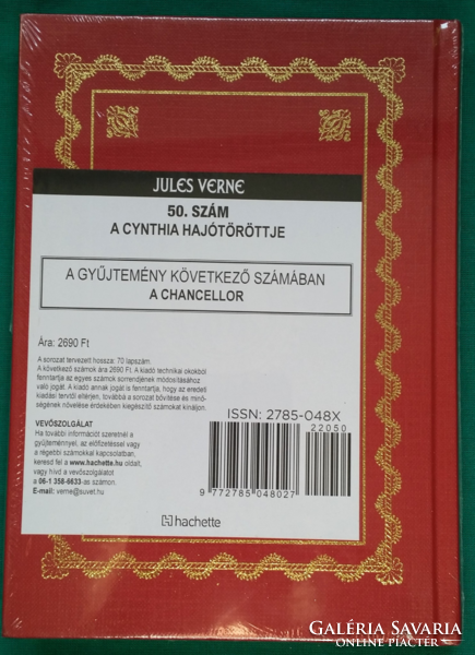 Jules Verne: A CYNTHIA HAJÓTÖRÖTTJE > Regény, novella, elbeszélés > Hachette kiadó