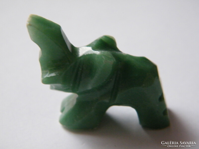 Mini jade elephant figure