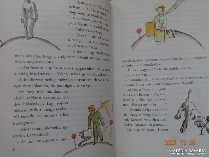 Antoine de Saint-Exupery: A kis herceg - a szerző rajzaival - régi, kemény borítós kiadás (1973)