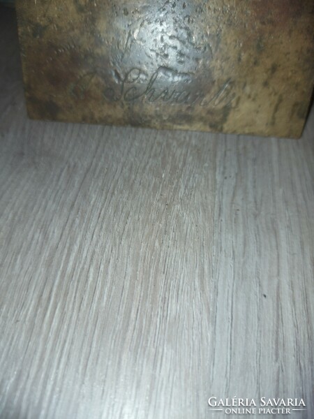 Bronze jeweler's anvil, goldsmith's anvil, from 1909, Dr. Gergely samu, in memory of 