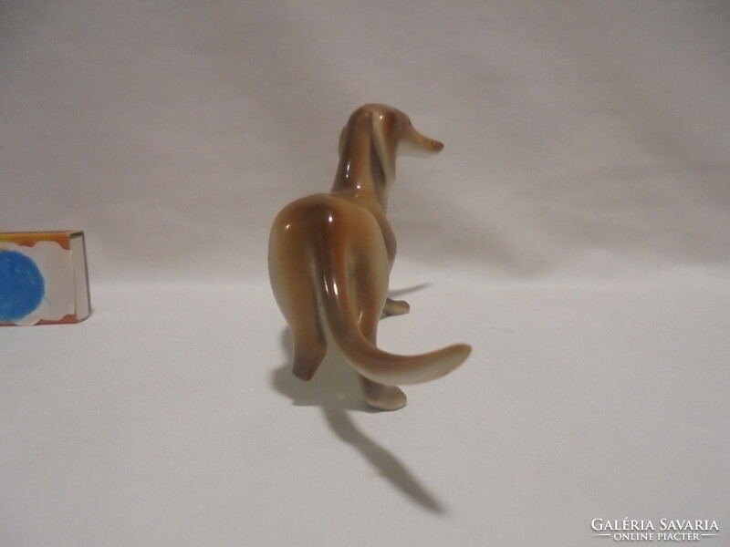 Drasche porcelain dachshund figurine, nipp - damaged