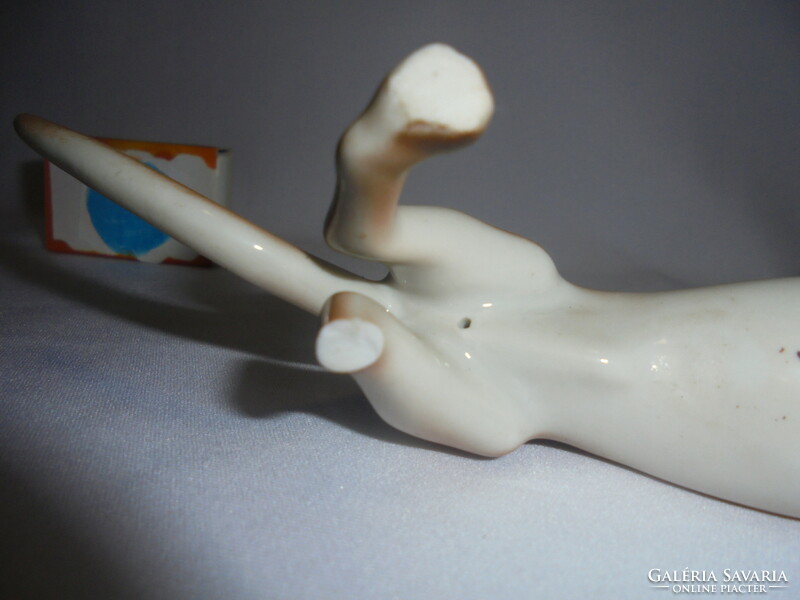 Drasche porcelán tacskó figura, nipp - sérült