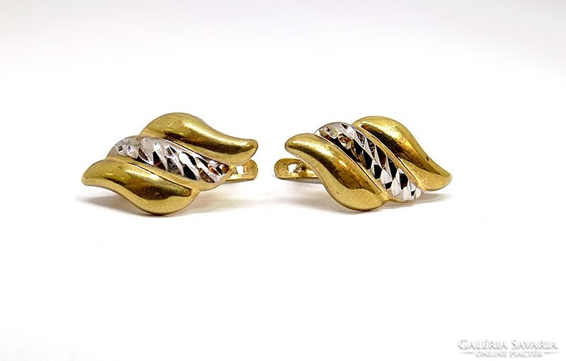 Yellow-white gold earrings (zal-au123999)