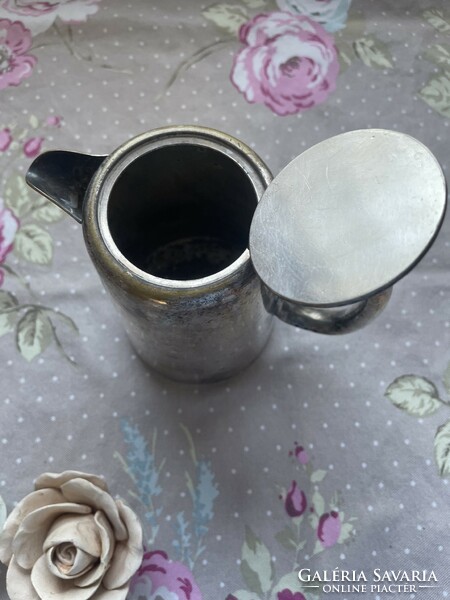 Art deco ezüstözött kanna pár, teás és kávés kanna + 1 ráadás javítandó
