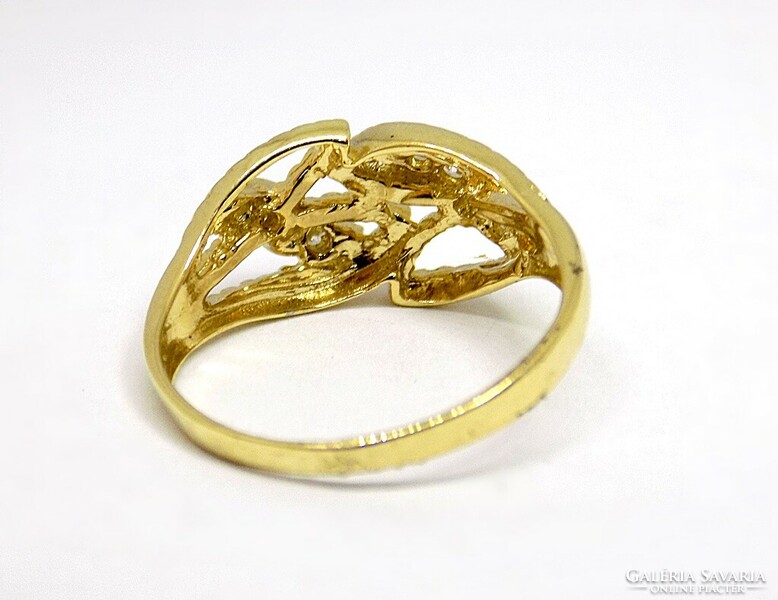 Gold stone ring (zal-au122921)