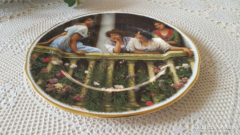 Old English bone china decorative plate with the title 