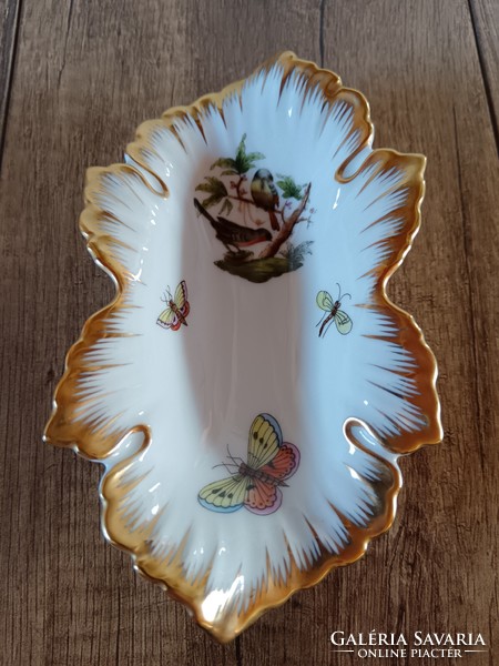 Old Herend Rothschild pattern grape leaf bowl