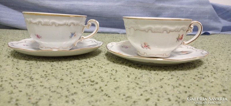 Old Zsolnay small flower tea cups
