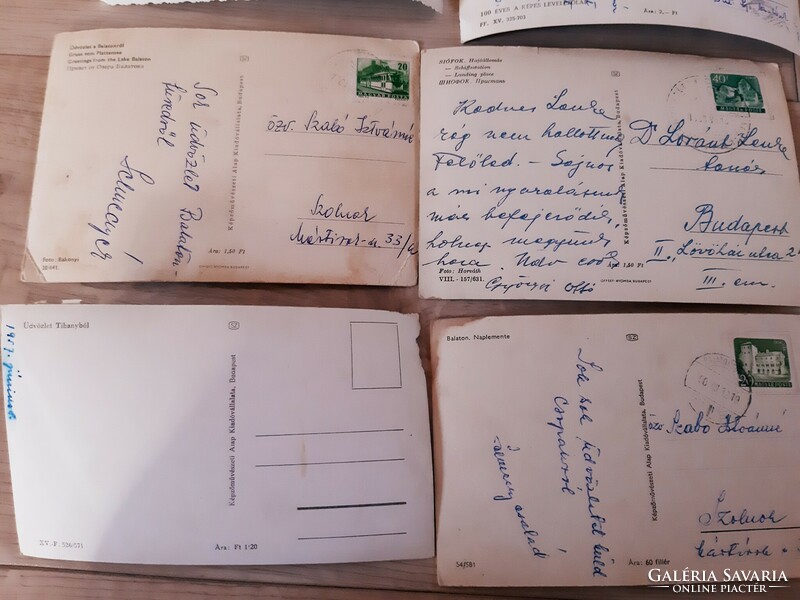 Old postcards from Balaton, Siofok, Balatonfüred, Tihany, Balatonfüzfő, Fonyód...