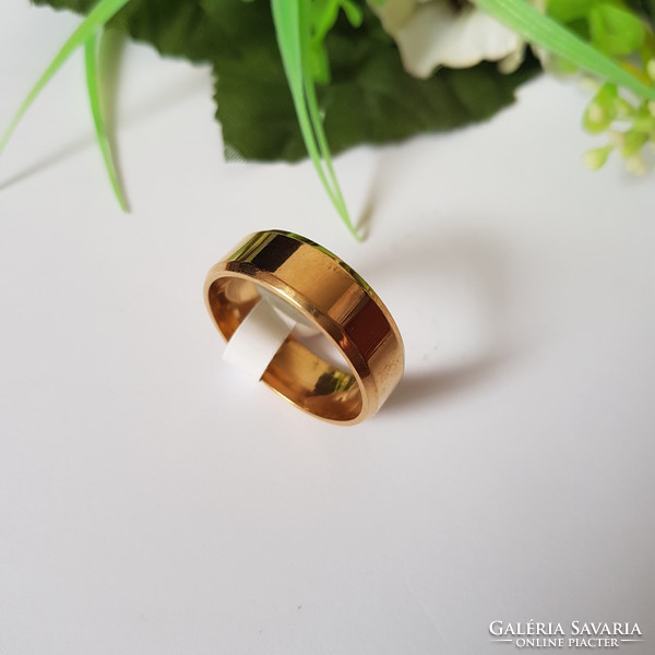 New gold ring with rounded edges - usa 13 / eu 75 / ø24mm