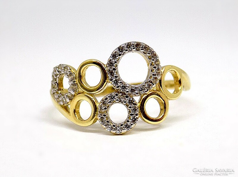 Stoned gold ring (zal-au122917)