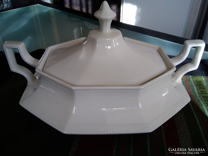 English art deco cream-colored porcelain offering a special shape and design!