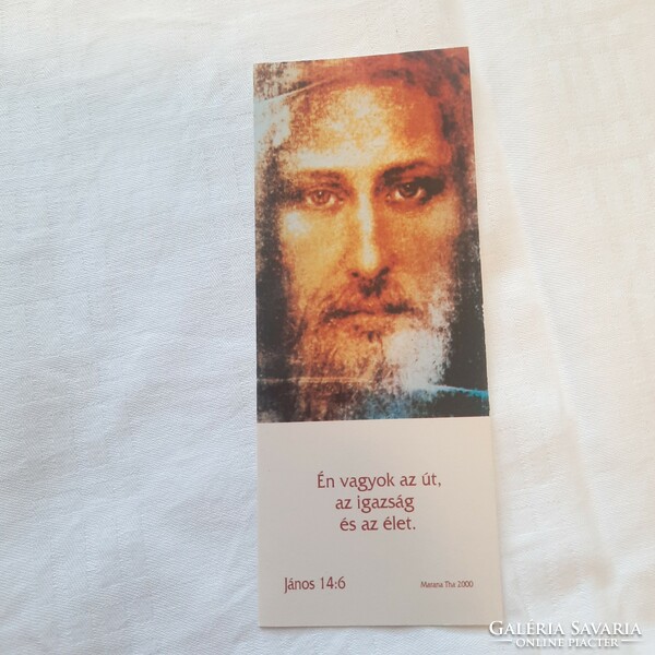 Prayer card János 14:6 soul and life foundation 1998. István's signature on the back