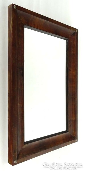 1L155 Antik vastag furnéros biedermeier tükör 80 x 53.5 cm
