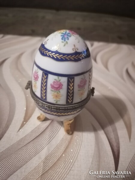 Limoges French hand painted porcelain egg