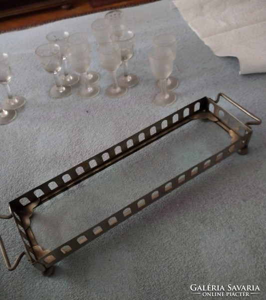 Art deco glass set with tray
