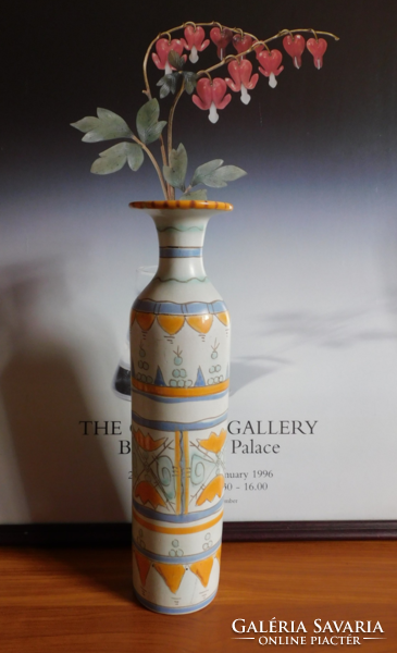 Gorka Géza kerámia váza a habán korszakából - 32 cm