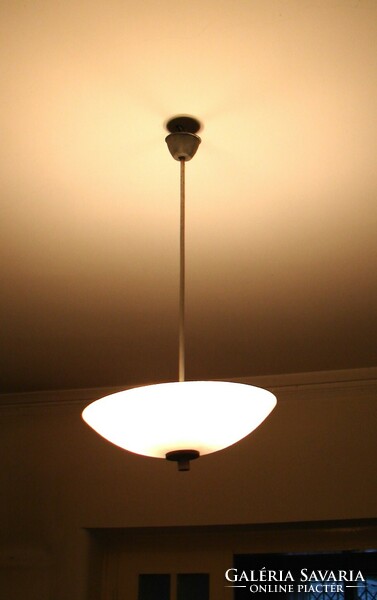 Bauhaus / art deco glass ceiling lamp