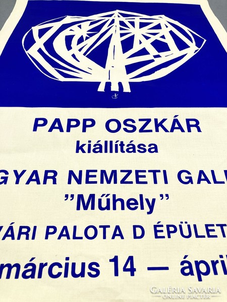 Oszkár Papp's screen-silk Hungarian National Gallery exhibition poster, 1978 - collector's rarity
