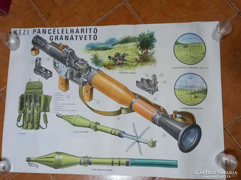 RPG-7 Kézi Páncélelhárító gránátvető plakát. 57x81