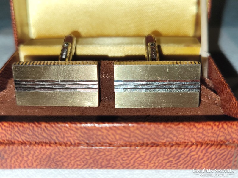 Antique gilt marked silver cufflinks