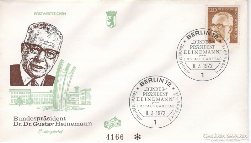 Memorial cards, fdcs 0425 (berlin) michel 395 2.50 euro