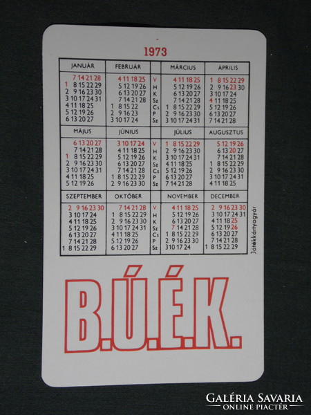 Card calendar, Hungarian daily newspaper, newspaper, magazine, graphic map, 1973, (5)