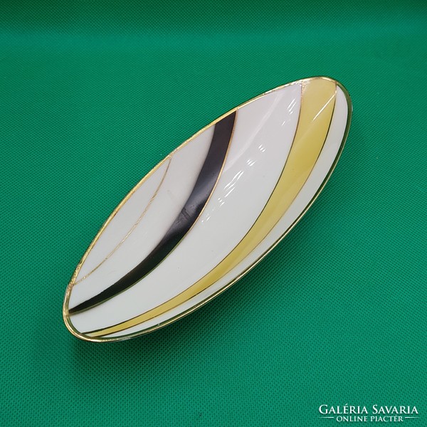 Retro striped porcelain bowl