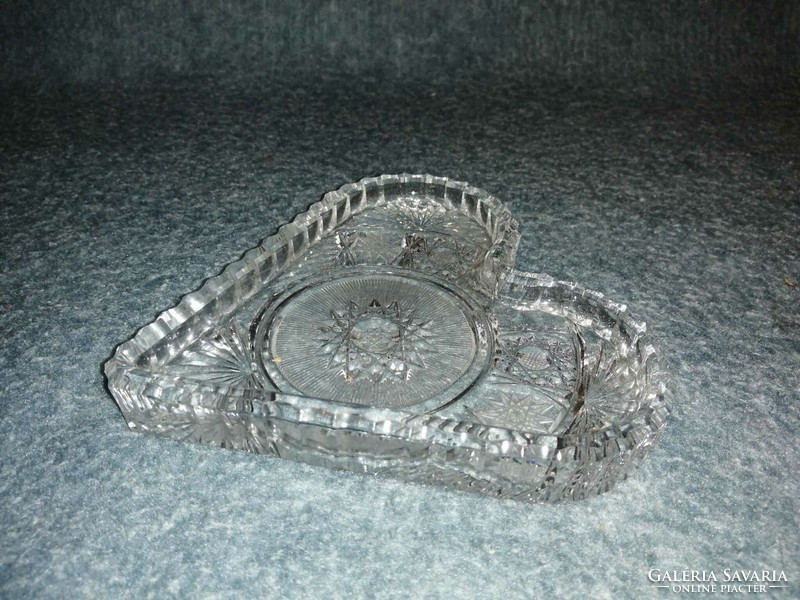 Heart-shaped glass serving tray 14*14 cm (a1)