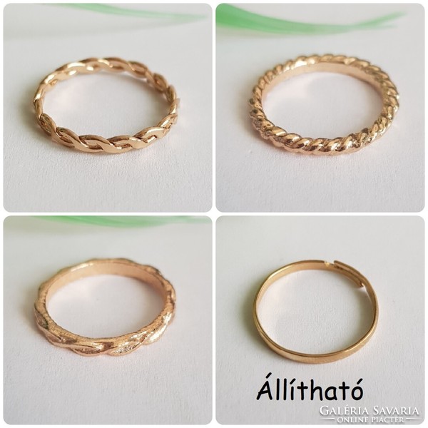 New, flattened link ring - usa 6.5 / eu 53 / ø17mm