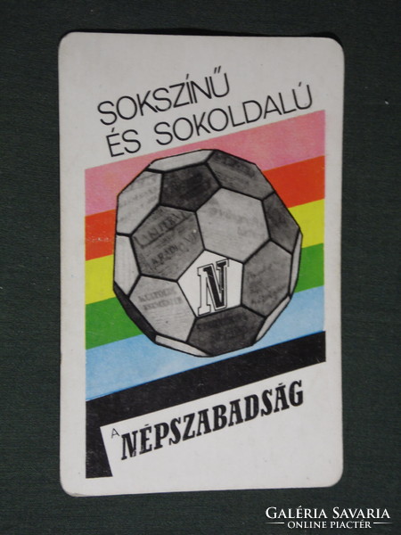 Kártyanaptár, Népszabadság napilap,újság, magazin ,grafikai rajzos,1973,   (5)