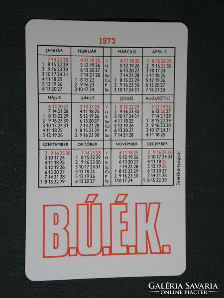 Card calendar, Ózd iron daily newspaper, newspaper, magazine, 1973, (5)