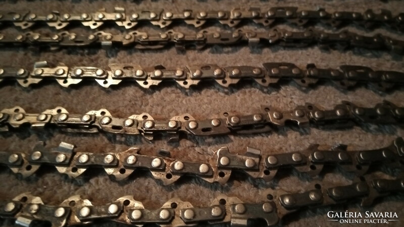 Used chainsaw chain saw chain 2 chain guides + 4 chains, 35 cm.