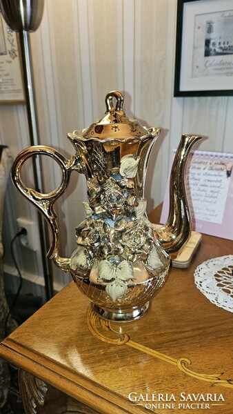Gold ornament jug porcelain 25 cm