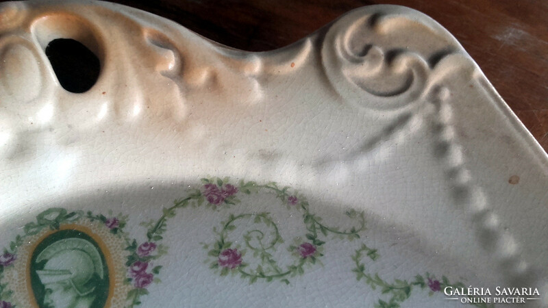 Antique crown w.Adams & sons semi-porcelain huge sandwich tray - art&decoration