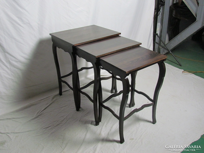 Antique Bieder service table 3-piece (restored)