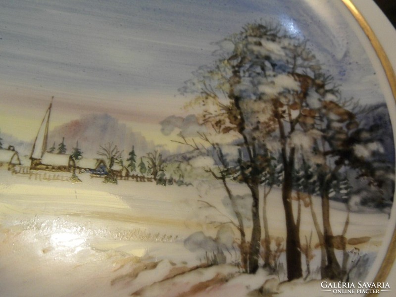 Apulum hand-painted porcelain decorative bowl, offering