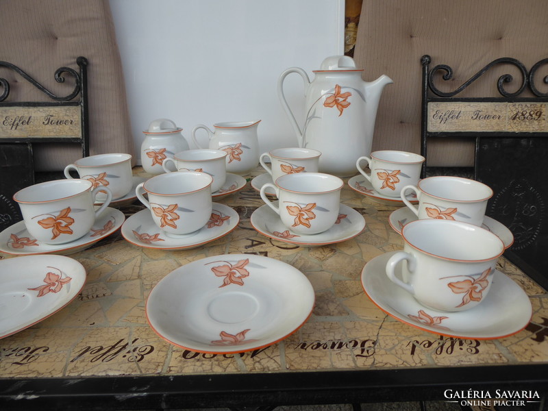Jarolina Polish porcelain, 12-person coffee set, in incomplete condition.