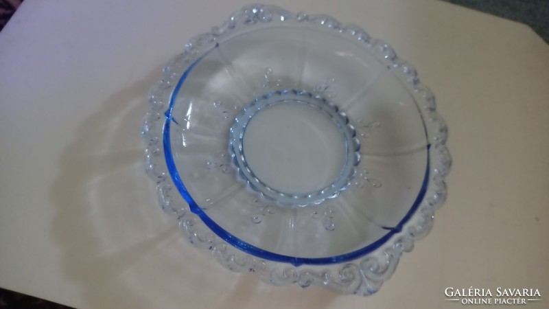 Vintage printed pattern bowl, small glass bowl, decorative glass antique