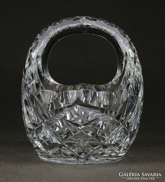 1L720 small flawless ring holder crystal basket 14.5 Cm