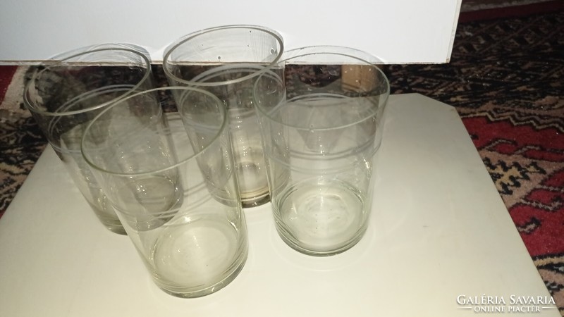 Vintage üveg pohár, dekoratív, vékony, üveg régiség