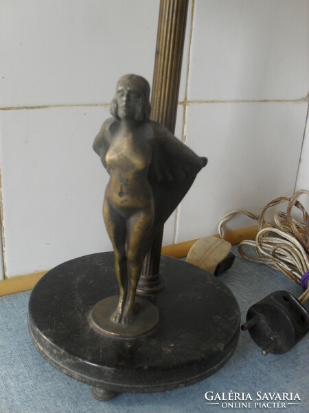 Bronze nude sculpture lamp